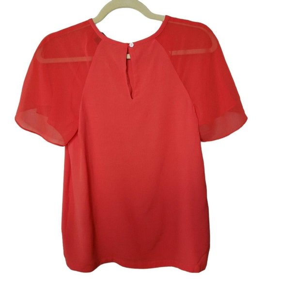 Armani Exchange Women Red Short Sleeve Blouse Top size XS NEW - Picture 2 of 12